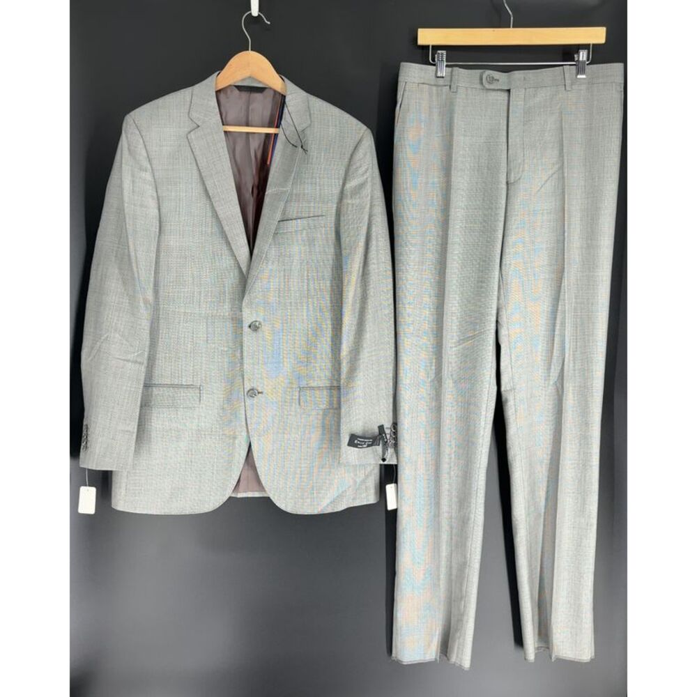 Emilio Ciro Long Gray Wool Silk Suit